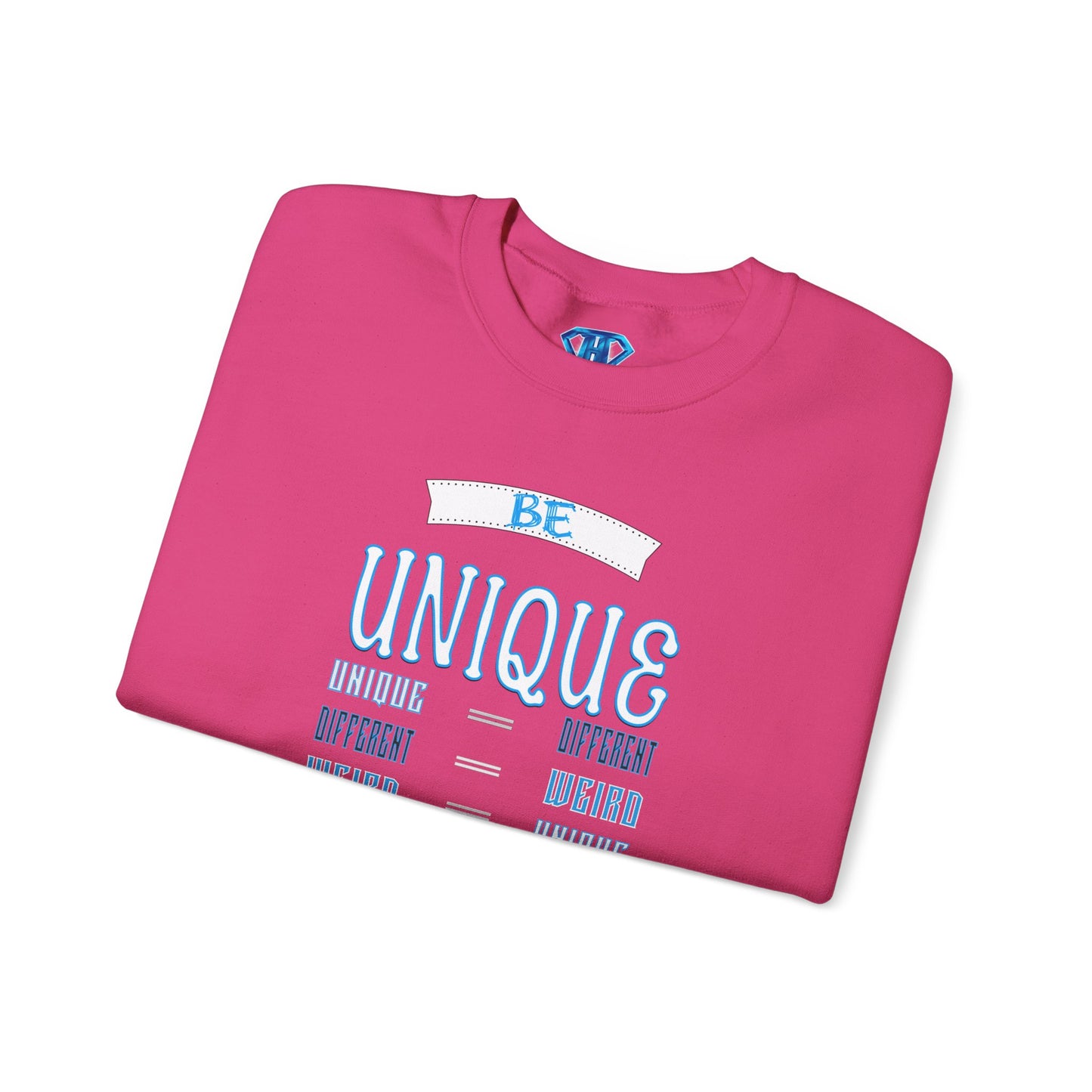 Hot Pink "Be Unique Anyway" Positivity Sweaters