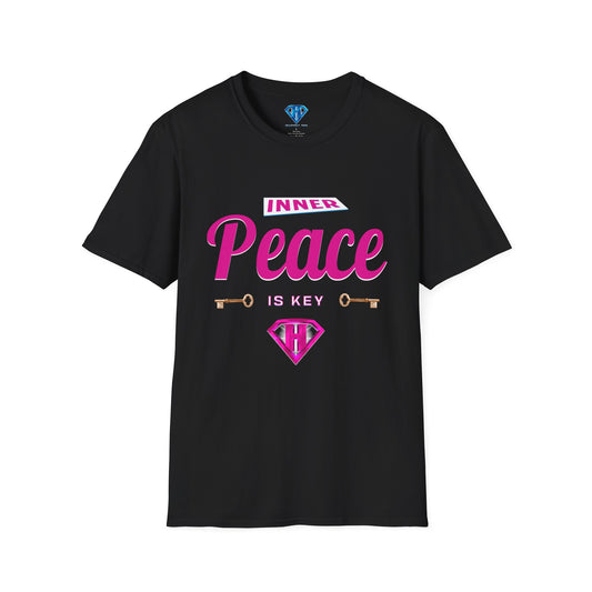 Black & Pink "Inner Peace Is Key" Inspirational T-Shirt