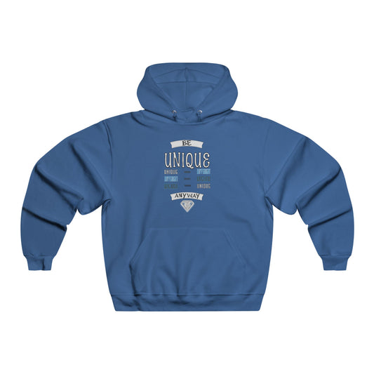 Blue "Be Unique Anyway" Motivational Hoodies