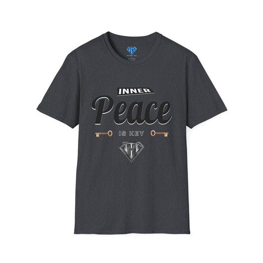 Grey "Inner Peace Is Key" Inspirational T-Shirt