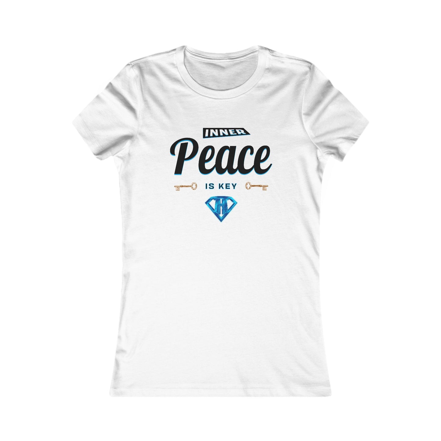 White "Inner Peace Is Key" Self Expression Women's Tees