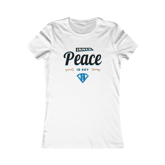 White "Inner Peace Is Key" Self Expression Women's Tees