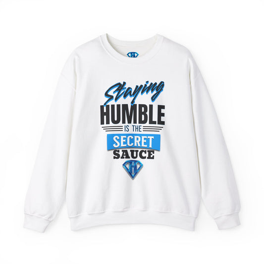 White "Staying Humble Is The Secret Sauce" Positivity Sweaters