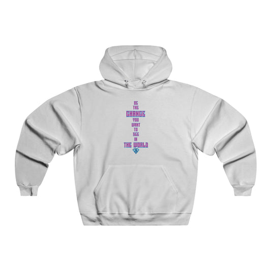 White & Pink "Be The Change You Want To See In The World" Motivational Hoodies