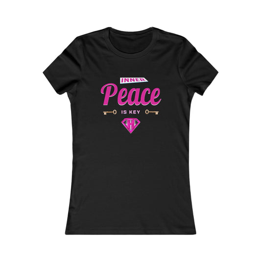 Black & Pink "Inner Peace Is Key" Self Expression Women's Tees