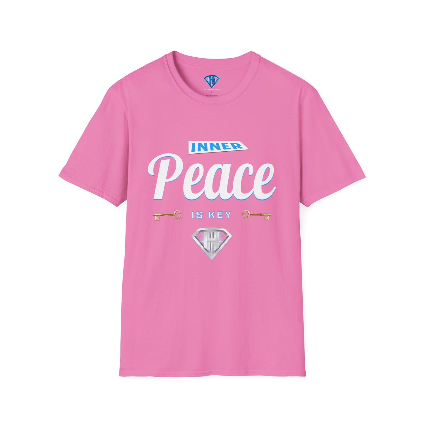 Pink "Inner Peace Is Key" Inspirational T-Shirt