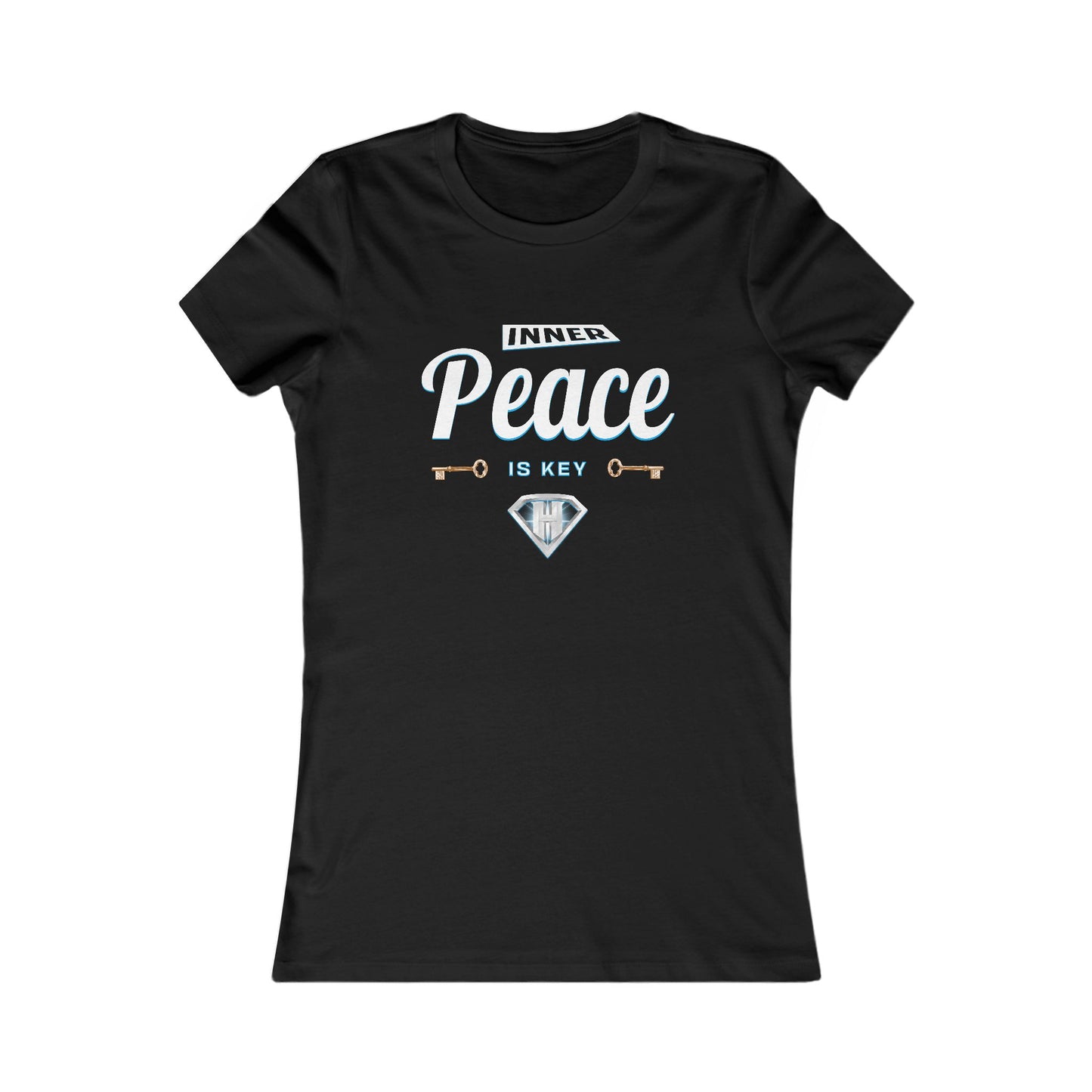 Black "Inner Peace Is Key" Self Expression Women's Tees