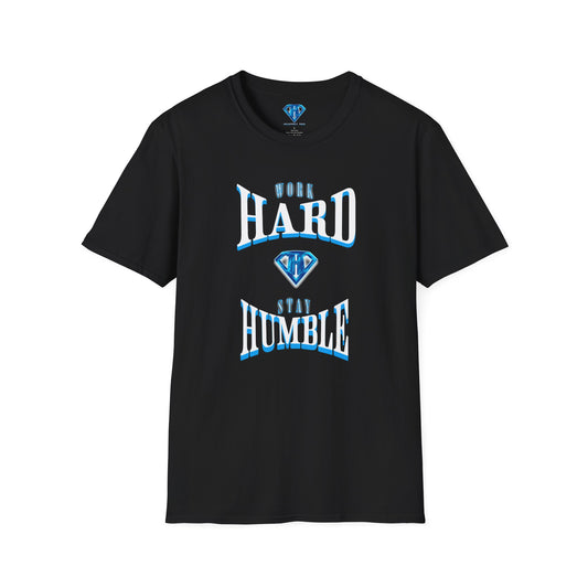 Black "Work Hard and Stay Humble" Inspirational T-Shirt