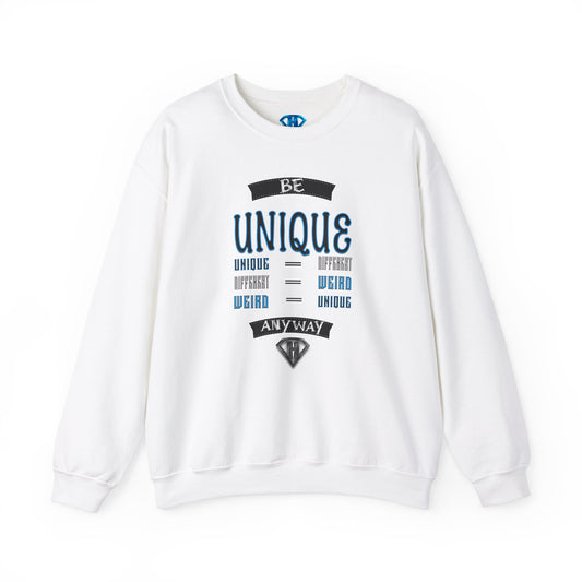 White "Be Unique Anyway" Positivity Sweaters