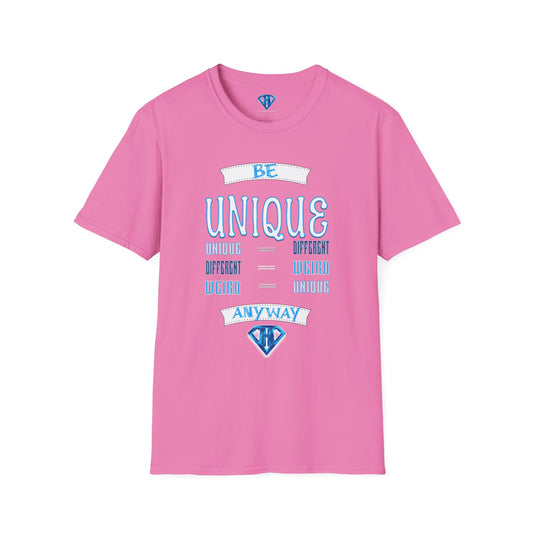 Pink "Be Unique Anyway" Inspirational T-Shirt