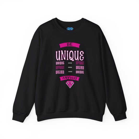 Black & Pink "Be Unique Anyway" Positivity Sweaters