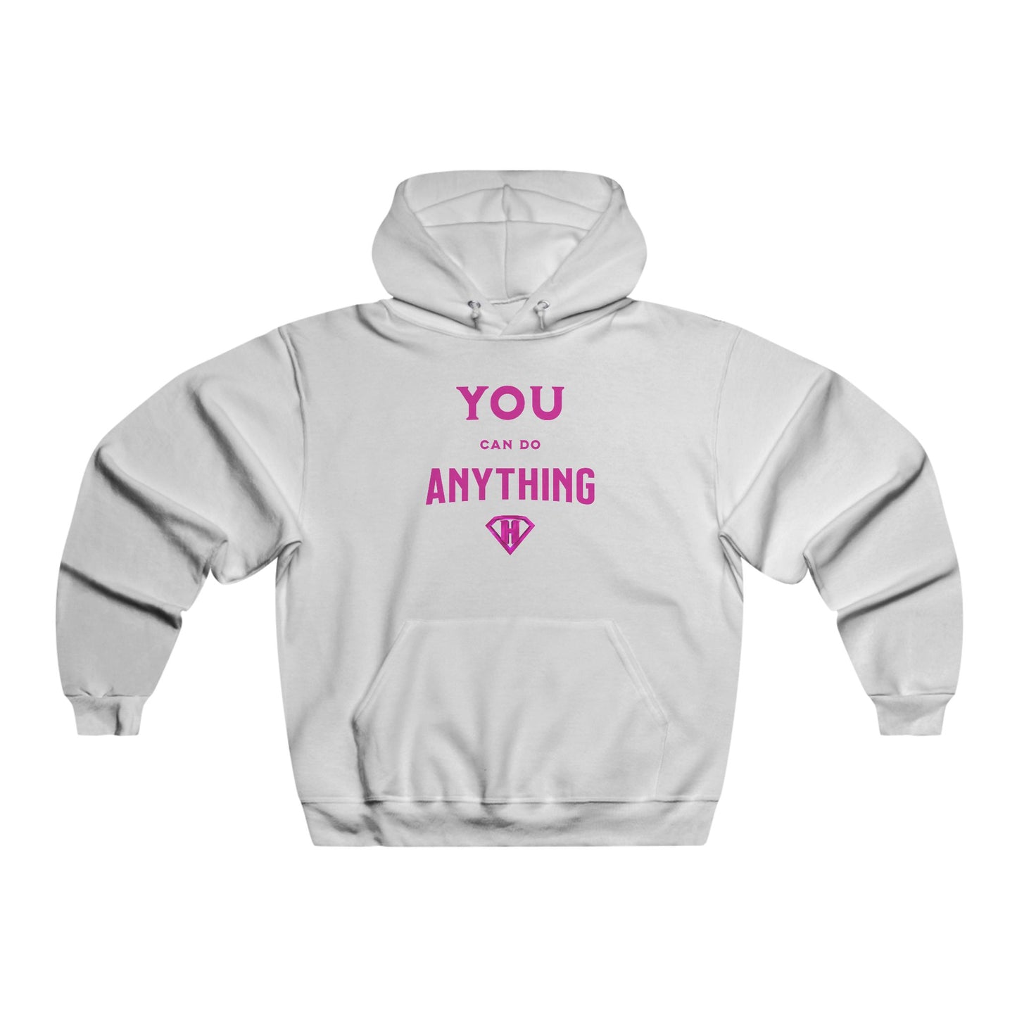 White & Pink "You Can Do Anything" Motivational Hoodies