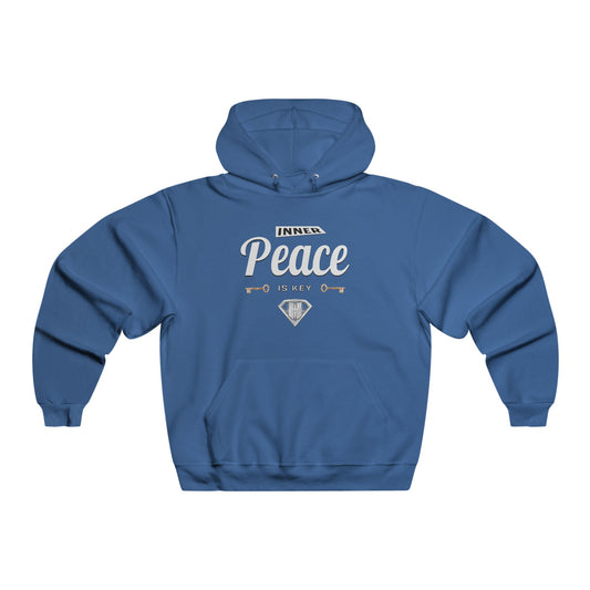 Blue "Inner Peace Is Key" Motivational Hoodies