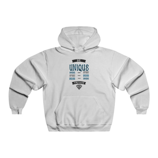 White "Be Unique Anyway" Motivational Hoodies