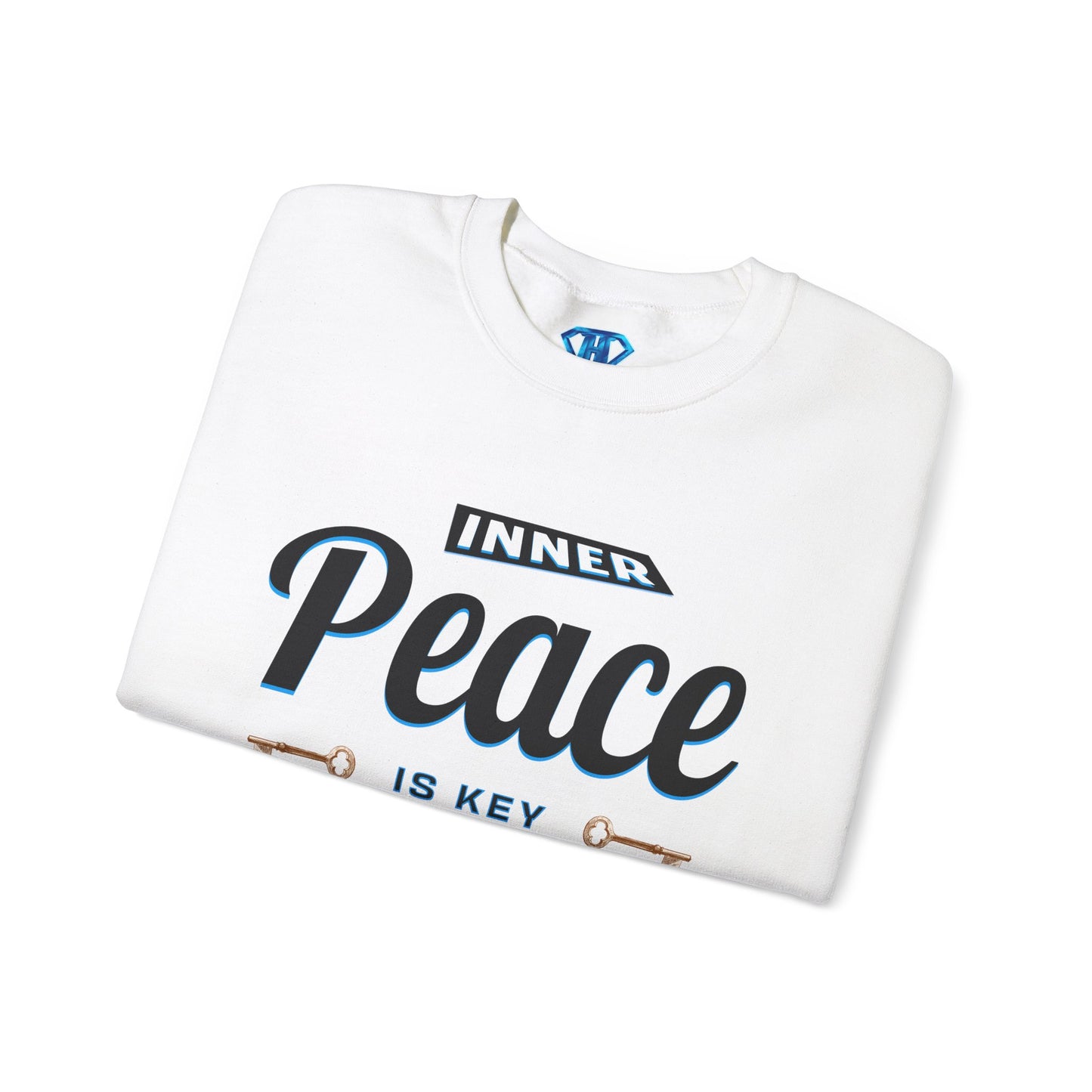 White "Inner Peace Is Key" Positivity Sweaters