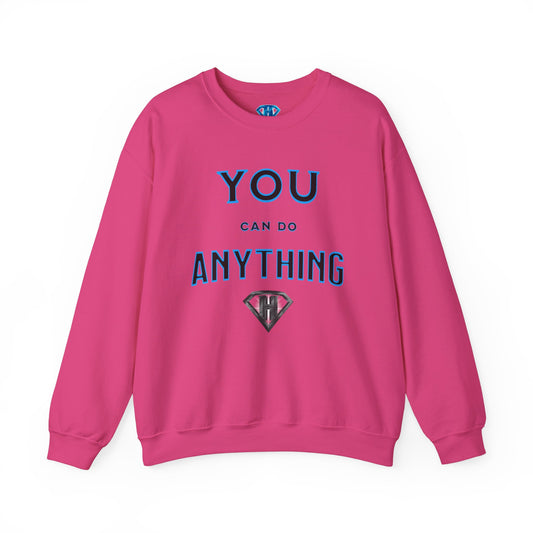 Hot Pink "You Can Do Anything" Positivity Sweaters