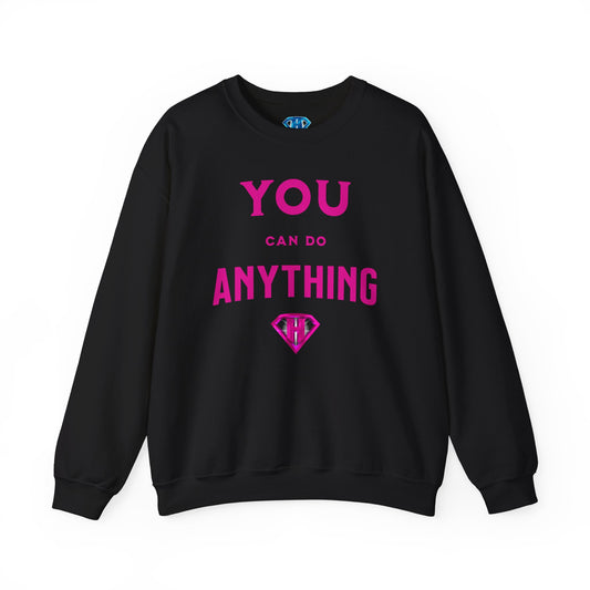 Black & Pink "You Can Do Anything" Positivity Sweaters