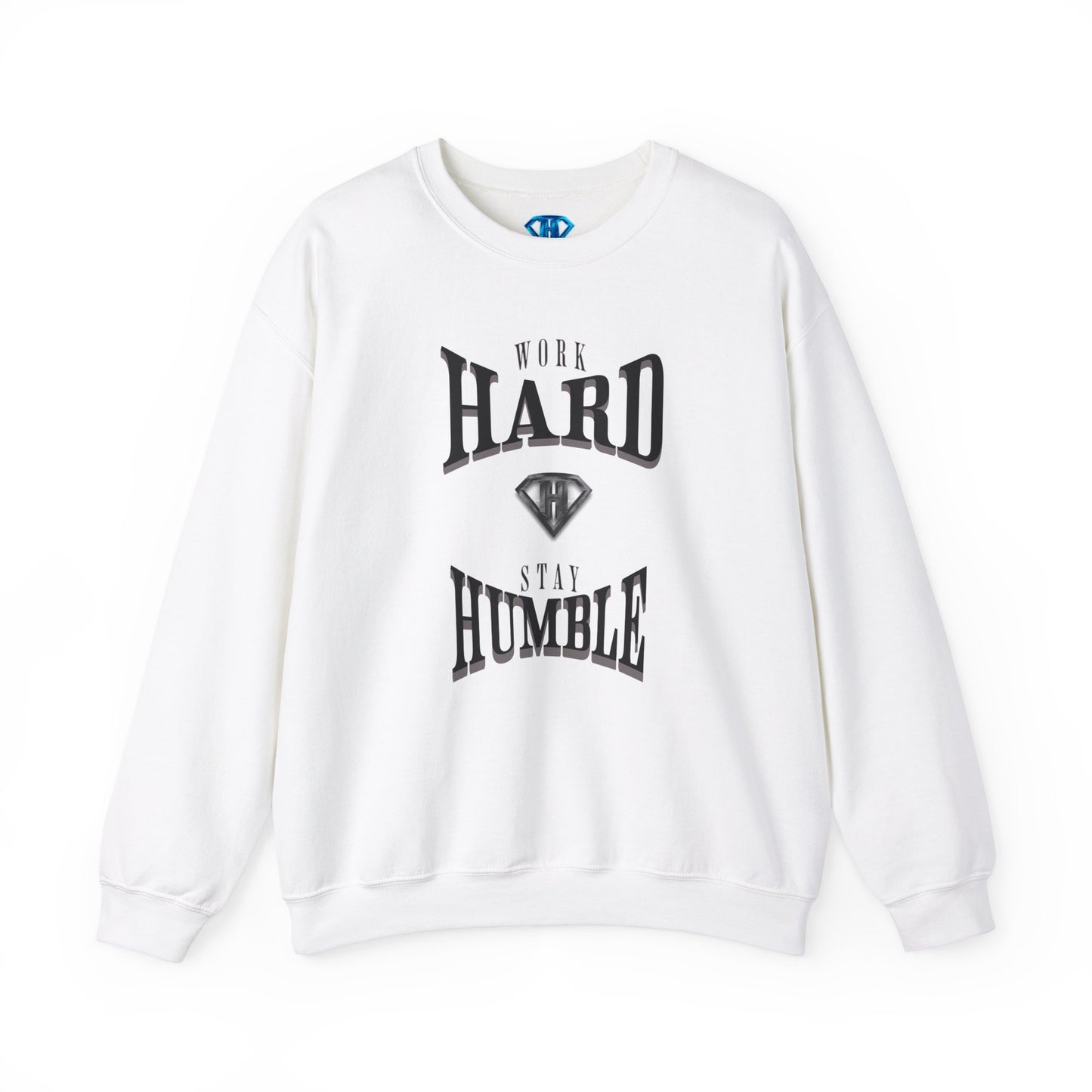 White "Work Hard Stay Humble" Positivity Sweaters