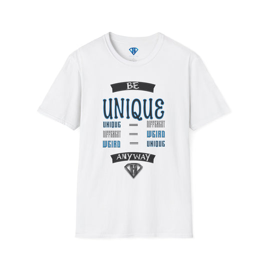 White "Be Unique Anyway" Inspirational T-Shirt