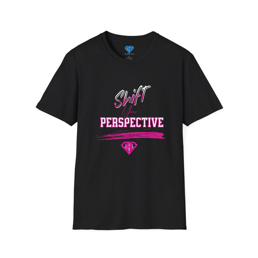 Black & Pink "Shift Your Perspective" Inspirational T-Shirts