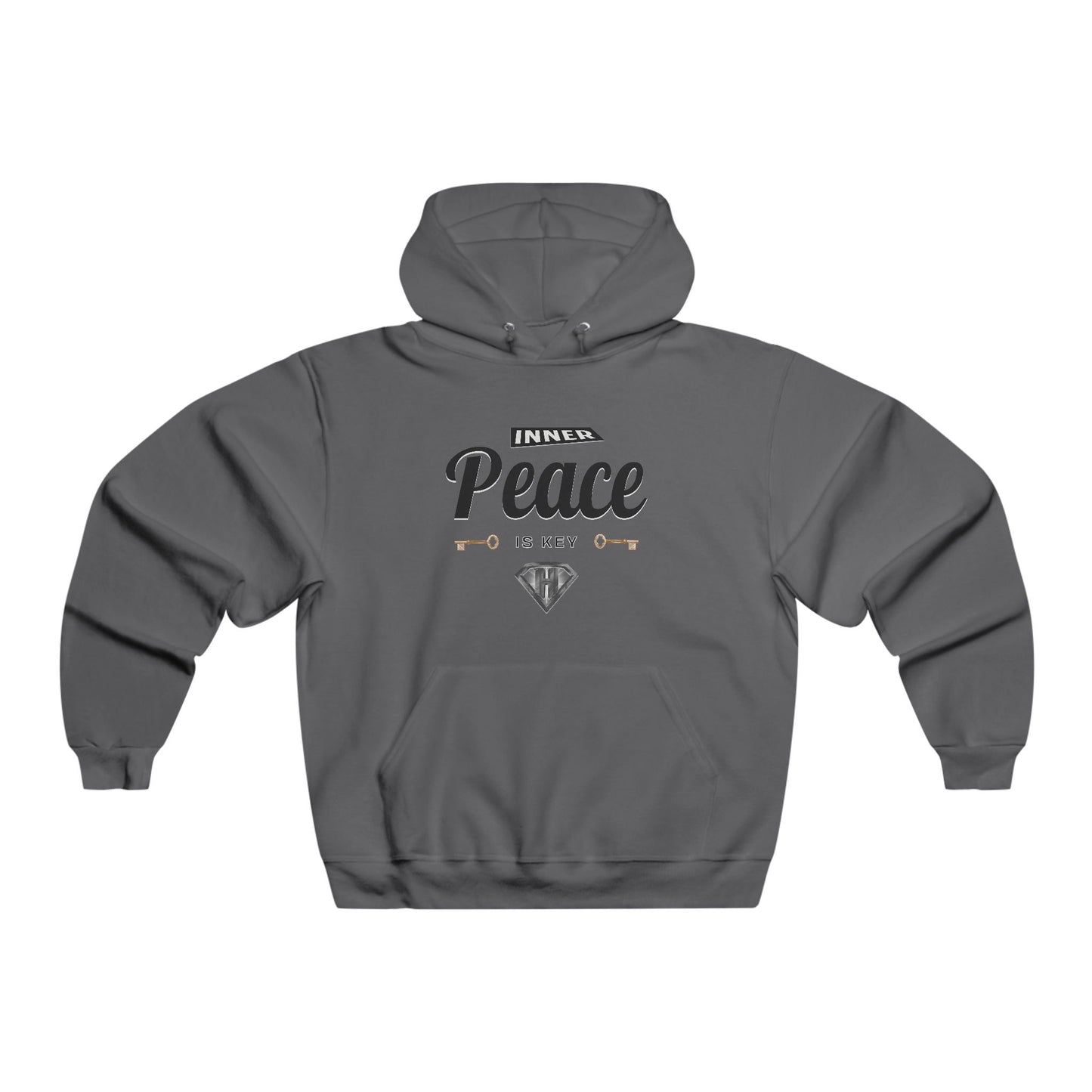 Grey "Inner Peace Is Key" Motivational Hoodies