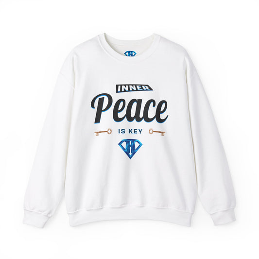 White "Inner Peace Is Key" Positivity Sweaters