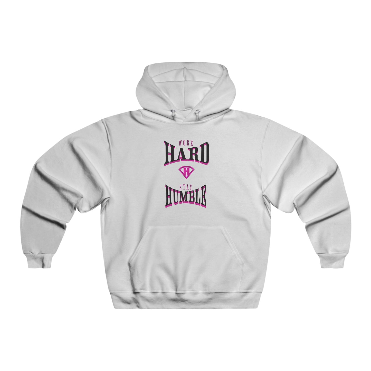 White & Pink "Work Hard Stay Humble" Motivational Hoodies