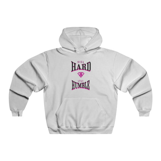 White & Pink "Work Hard Stay Humble" Motivational Hoodies