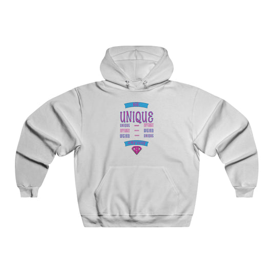 White & Pink "Be Unique Anyway" Motivational Hoodies