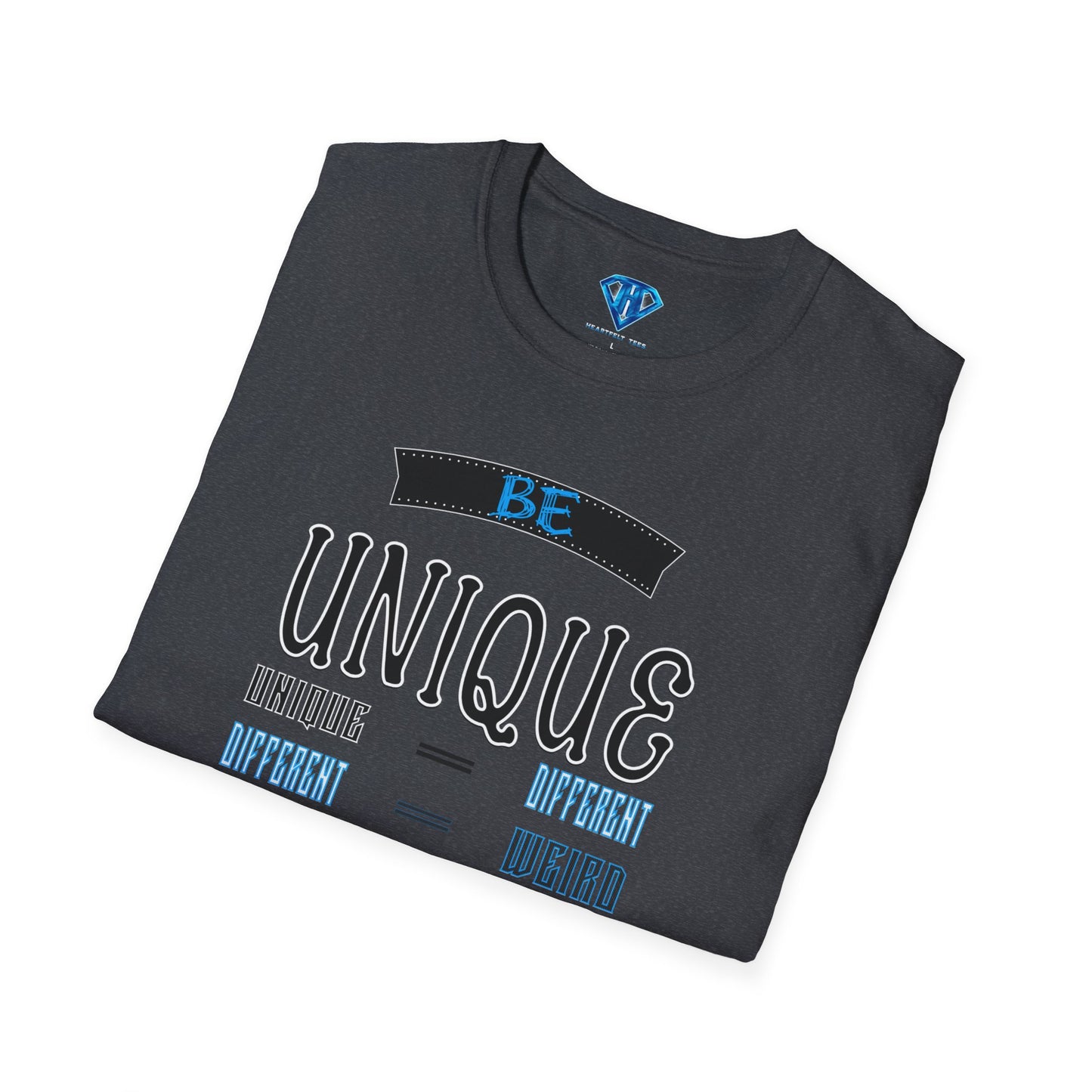 Grey "Be Unique Anyway" Inspirational T-Shirt