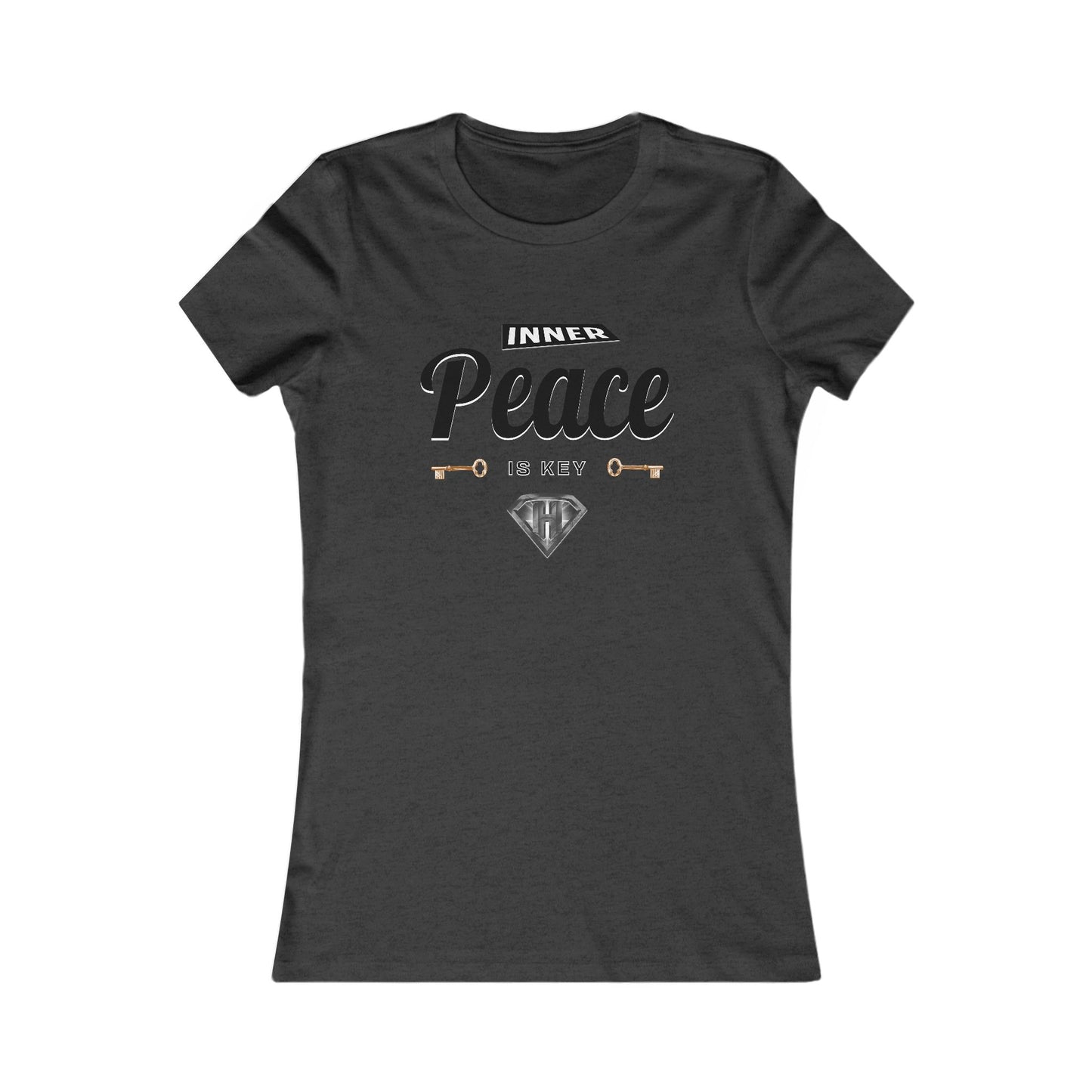 Grey "Inner Peace Is Key" Self Expression Women's Tees